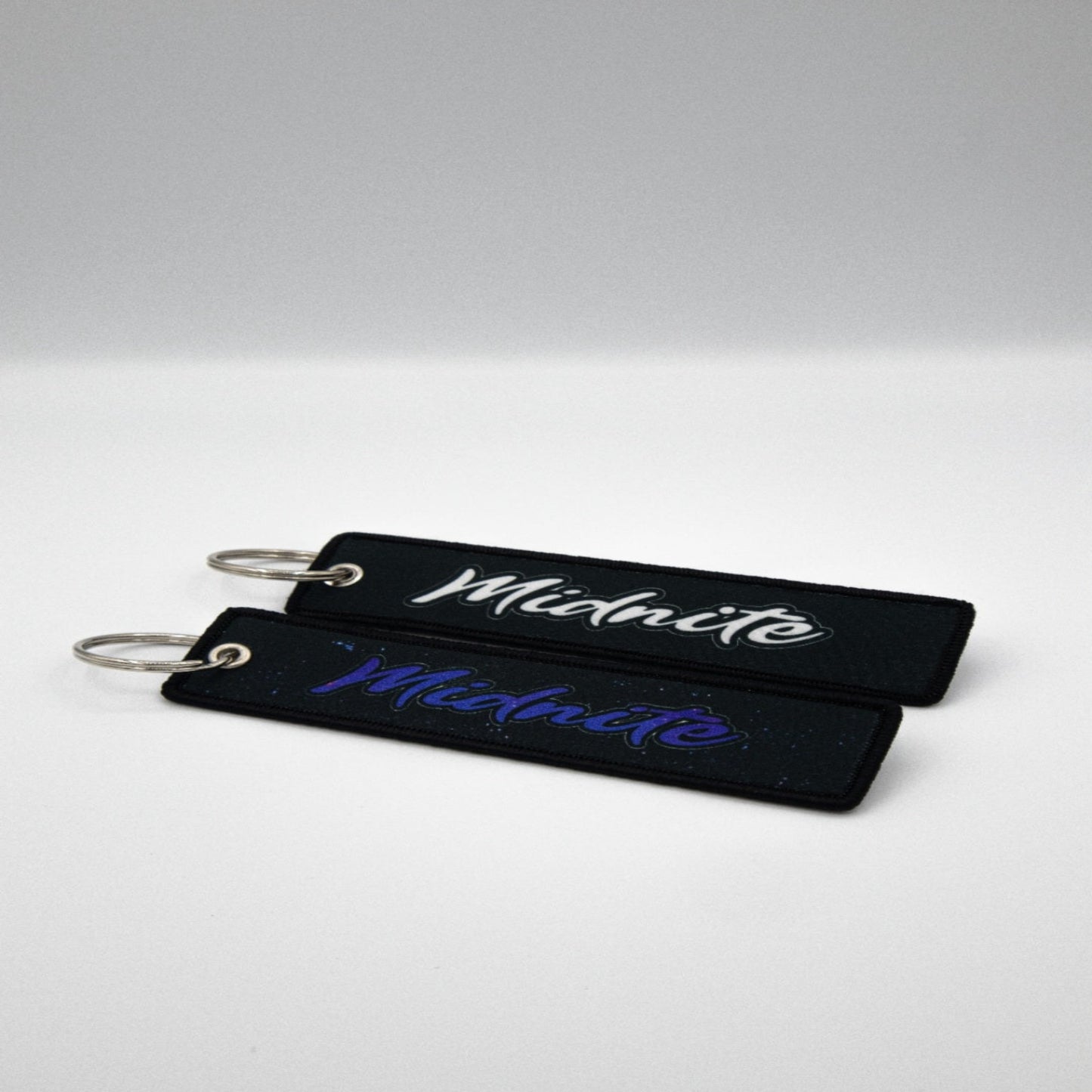Midnite Jet Tag Keyring – Black & White vs Galaxy