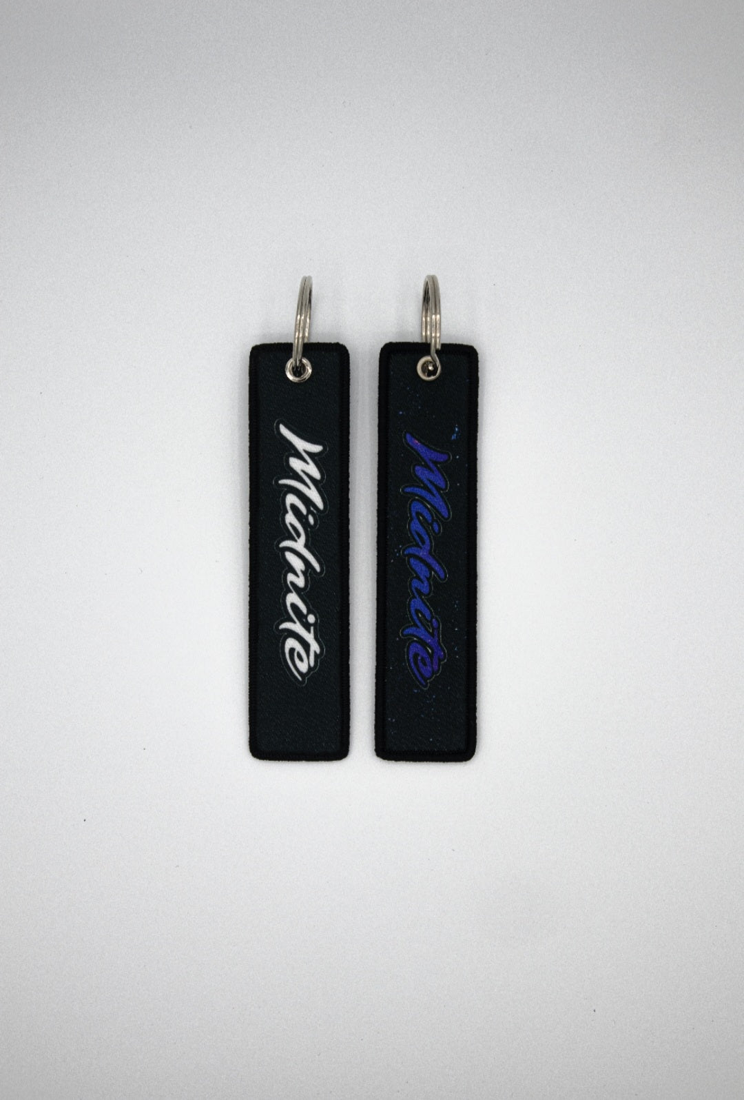 Midnite Jet Tag Keyring – Black & White vs Galaxy