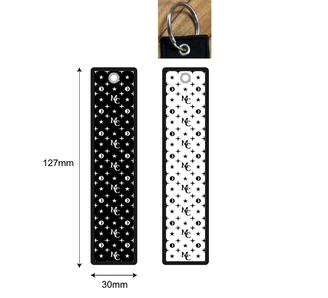 Midnite MC Jet Tag Keyring – Black & White